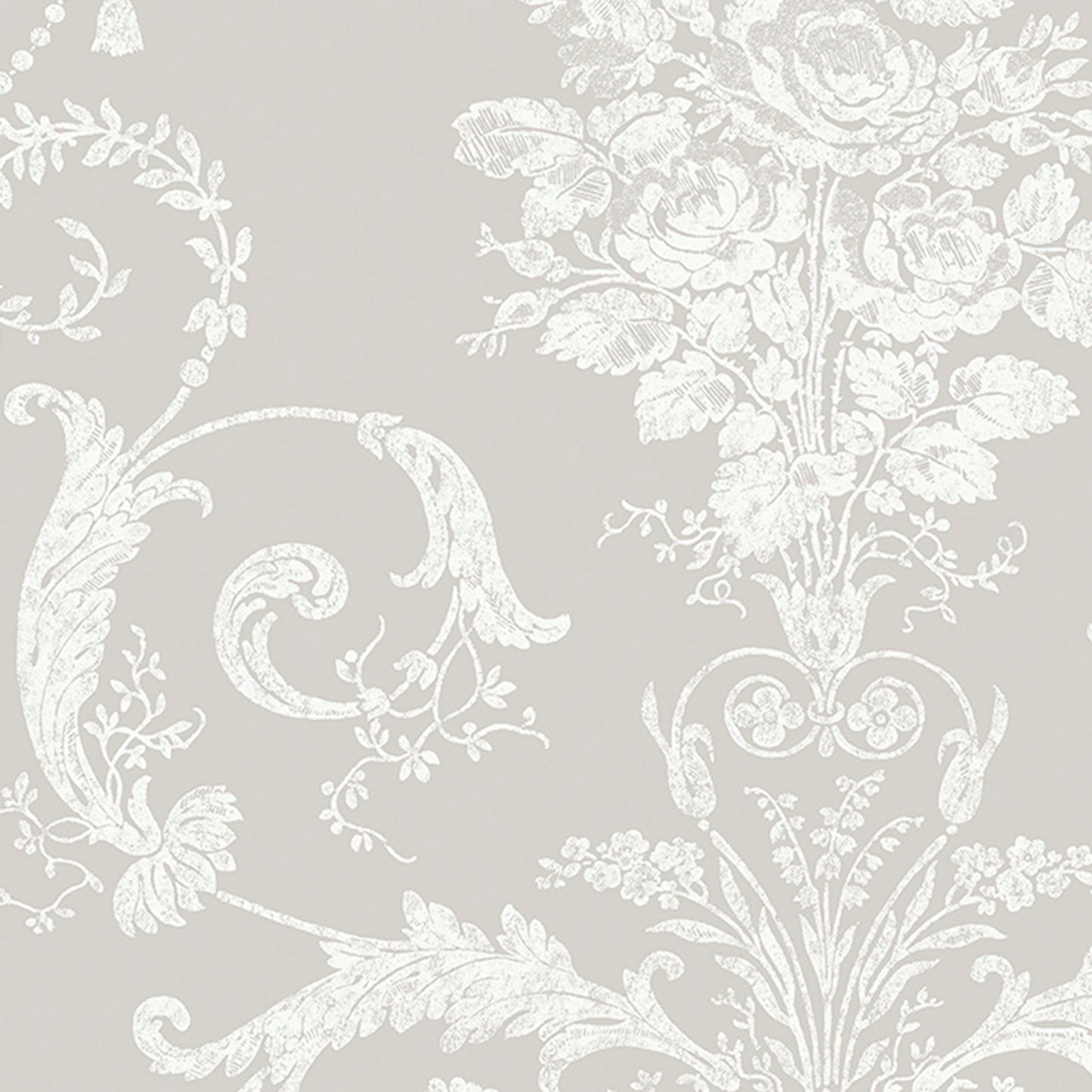 Purchase Laura Ashley Wallpaper Product 113378 Josette White and Dove Grey