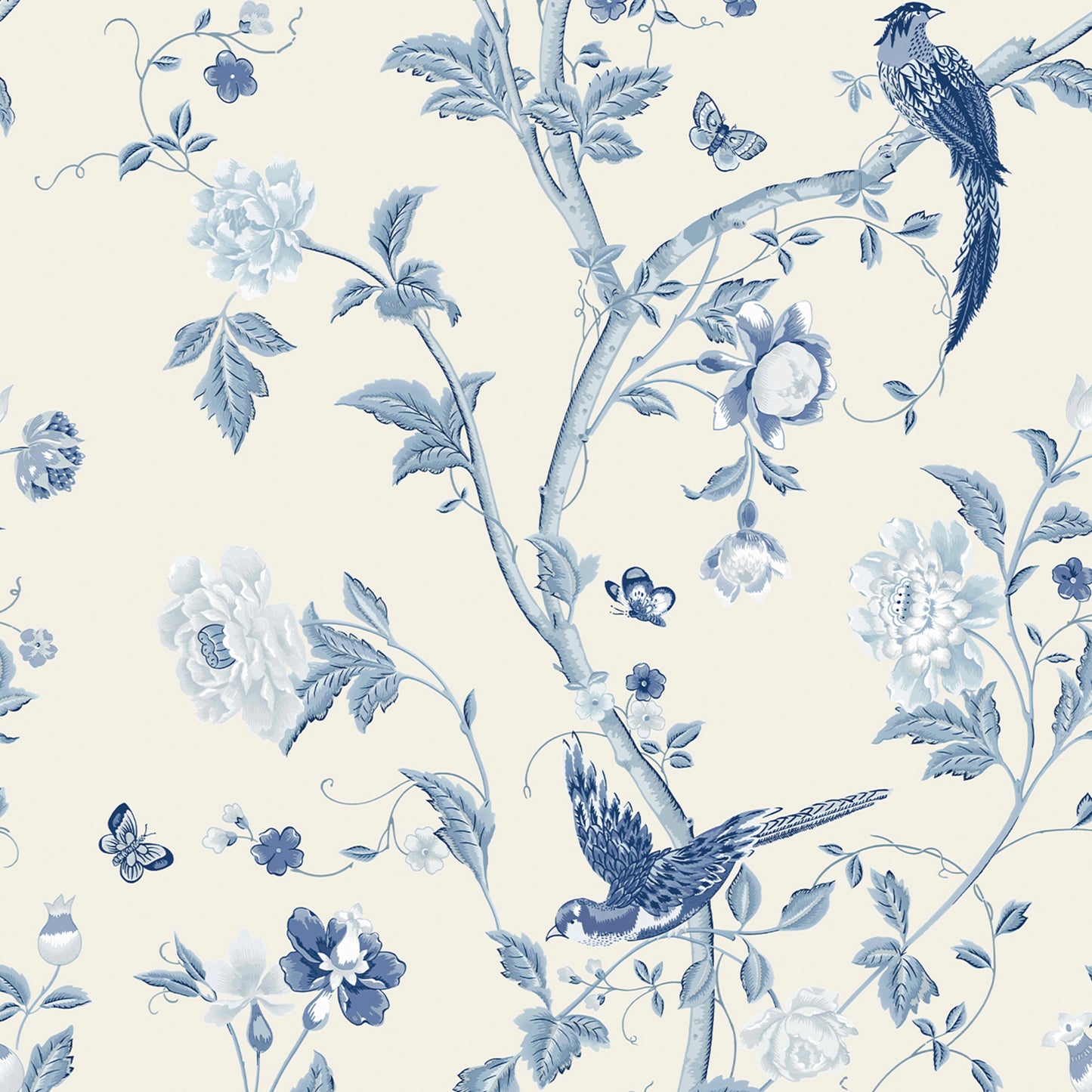 Purchase Laura Ashley Wallpaper Product# 113390 Summer Palace Royal Blue