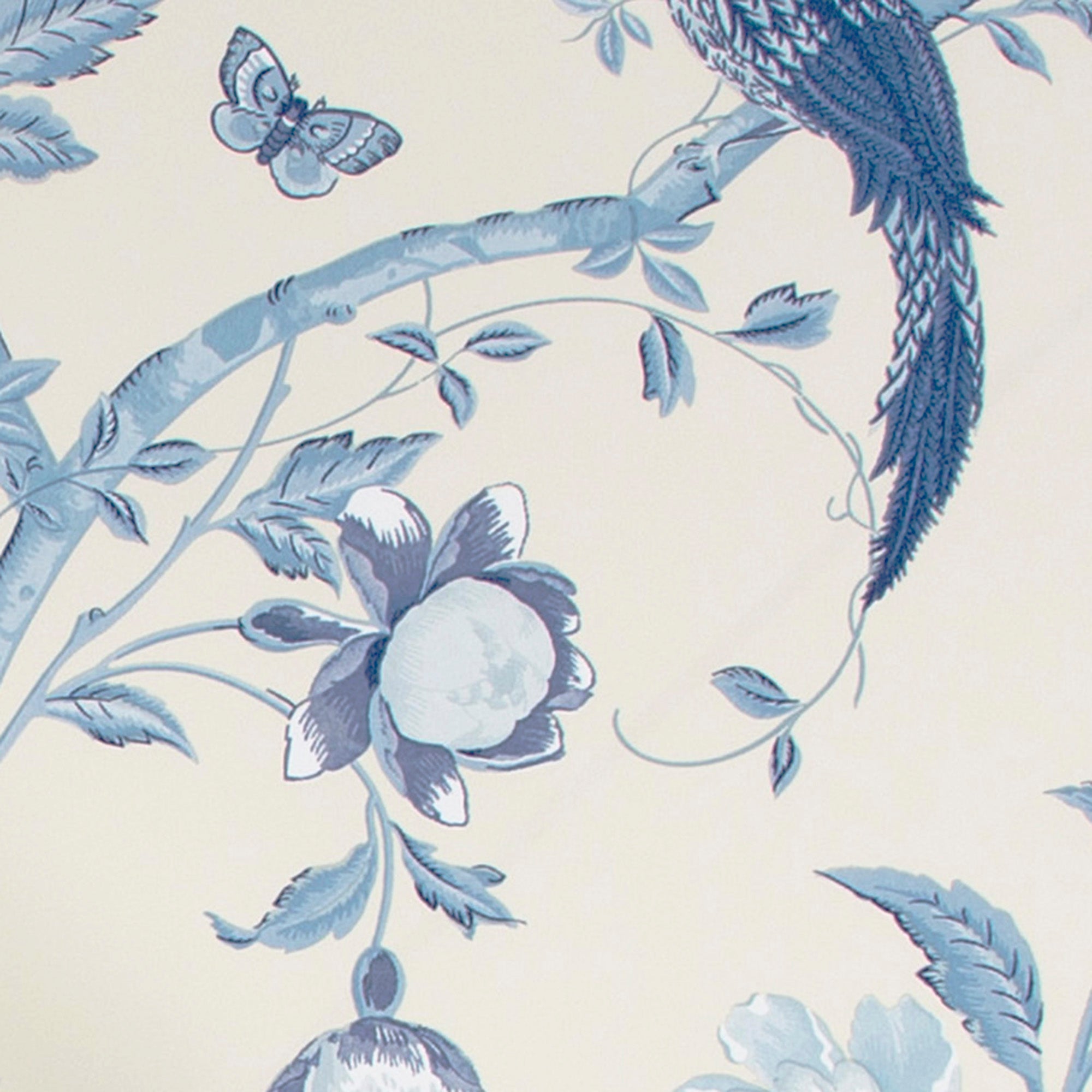 113390 | Summer Palace Royal Blue - Laura Ashley Wallpaper