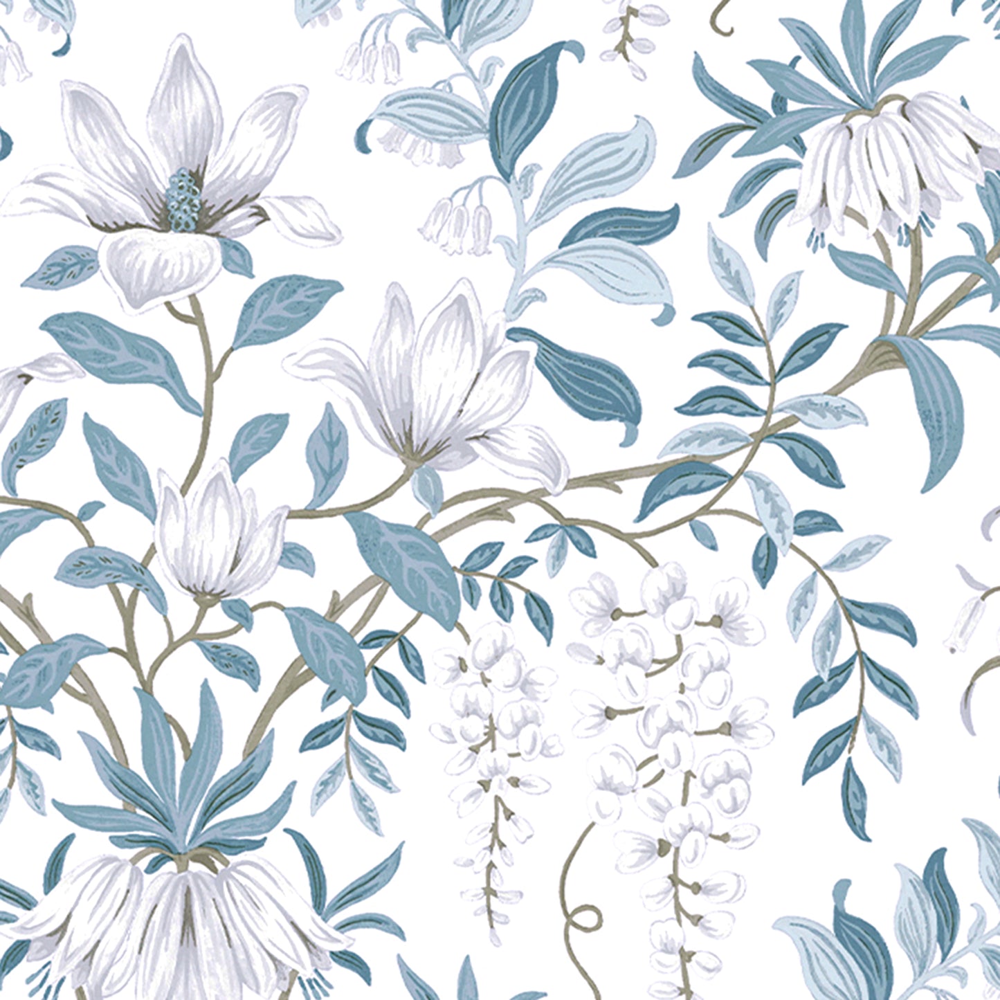 Purchase Laura Ashley Wallpaper Pattern# 113405 Parterre Off White and Seaspray