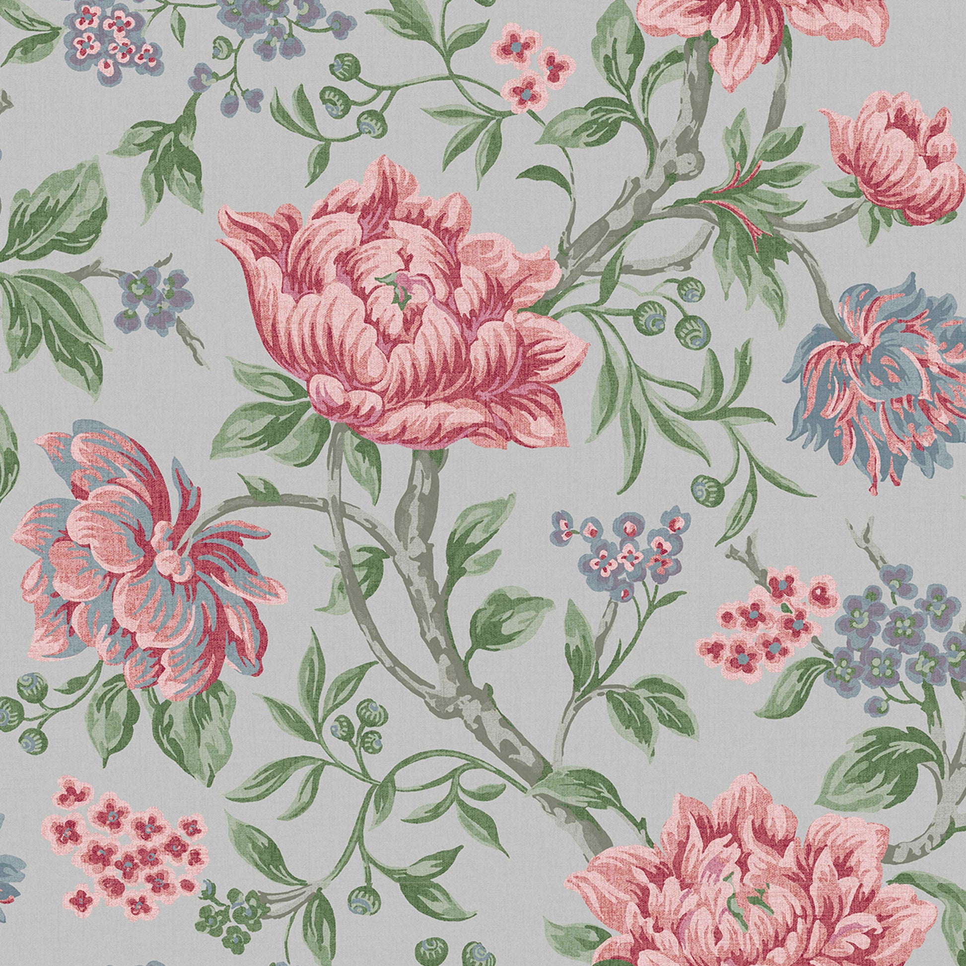 113408 | Tapestry Floral Slate Grey - Laura Ashley Wallpaper
