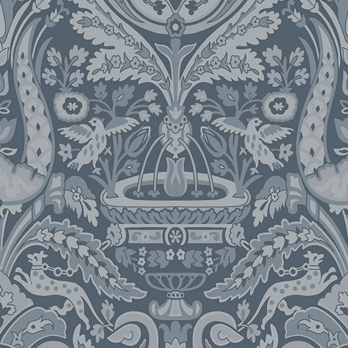 Purchase Laura Ashley Wallpaper Pattern number 113409 Heraldic Damask Dusky Seaspray