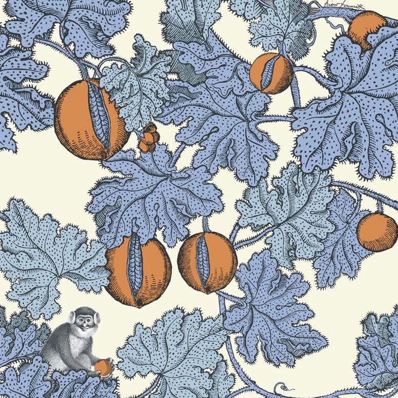 Sample 114-1003 Frutto Proibito, Hyacinth and Orange Print by Cole and Son Wallpaper
