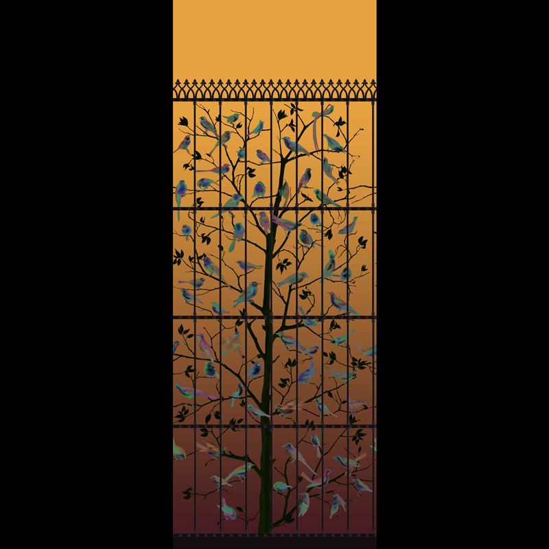 Sample 114-11023 Uccelli, Hyacinth Print by Cole and Son Wallpaper