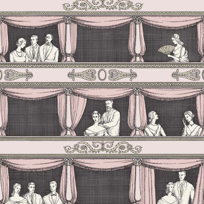 Sample 114-4008 Teatro, Ballet Slipper Print by Cole and Son Wallpaper