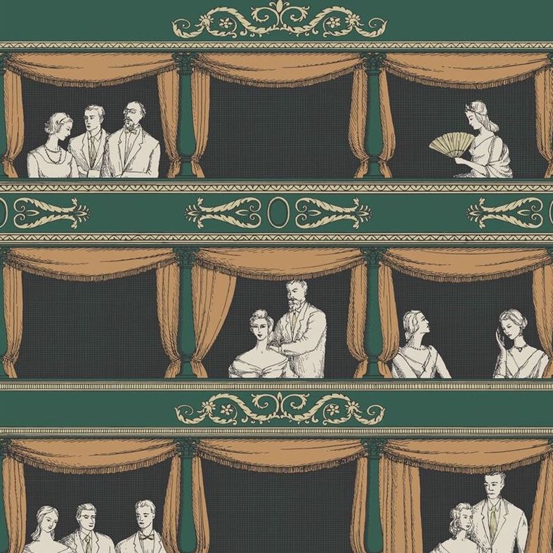 Sample 114-4009 Teatro, Racing Car Green Print by Cole and Son Wallpaper
