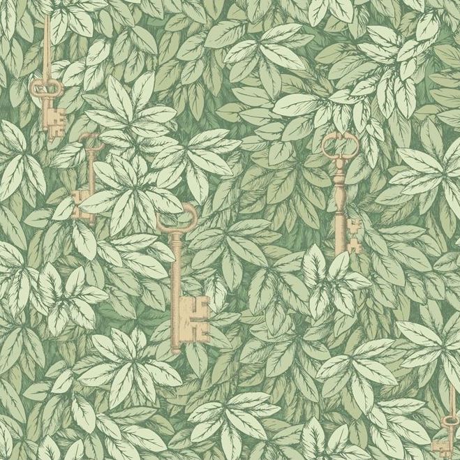 Sample 114-9018 Chiavi Segrete, Olive Print by Cole and Son Wallpaper