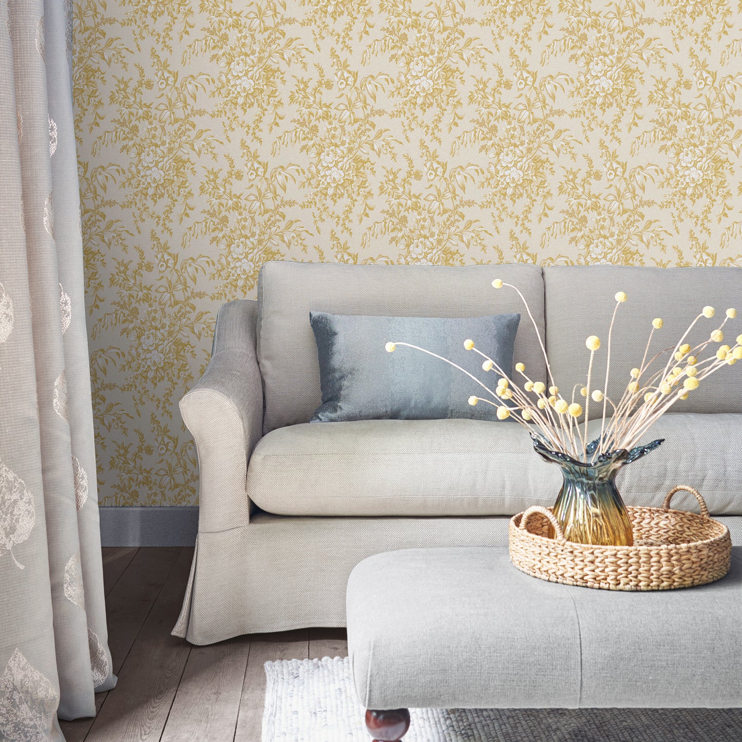 Purchase Laura Ashley Wallpaper SKU 114900 Picardie Pale Gold