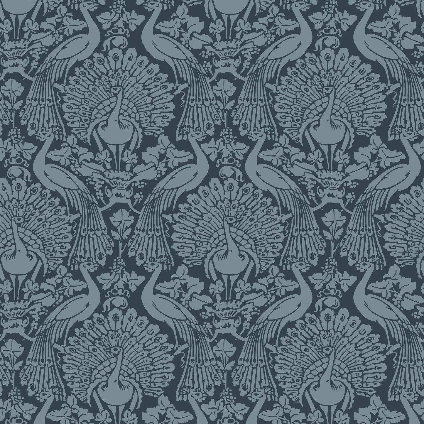 Purchase Laura Ashley Wallpaper SKU# 114910 Peacock Damask Dusky Seaspray