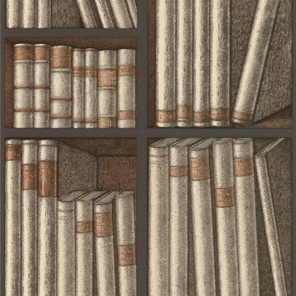 Acquire 114/15030 Cs Ex Libris Oat Charcoal By Cole and Son Wallpaper