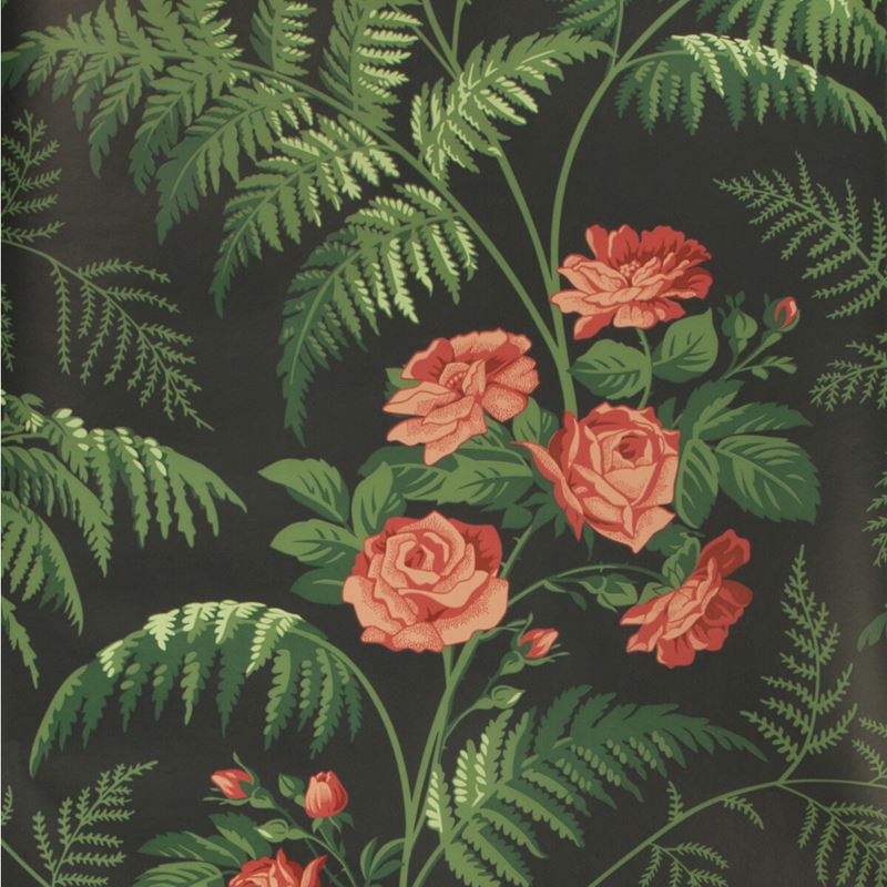 Sample 115-10030 Rose, Red L Green Charcoal Print by Cole and Son Wallpaper