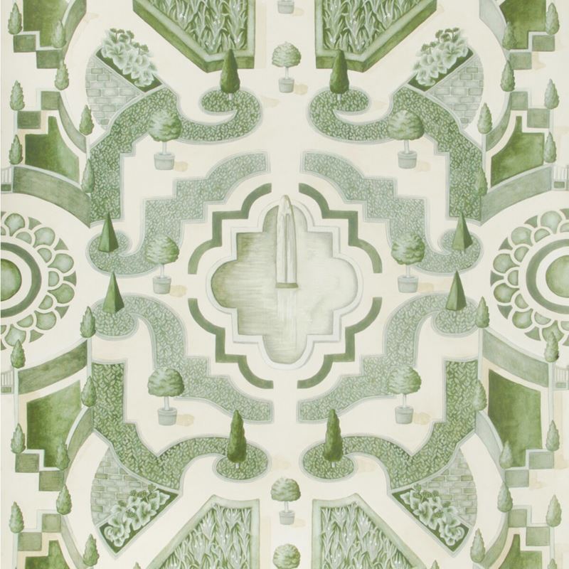 Sample 115-2005 Topiary, Leaf Green Print by Cole and Son Wallpaper