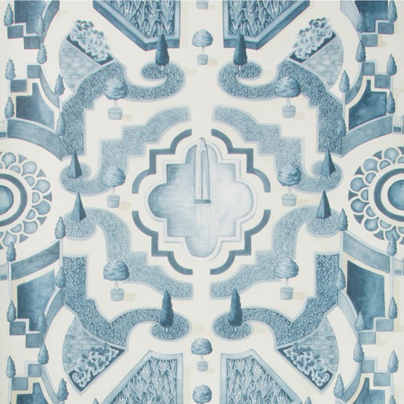 Sample 115-2007 Topiary, China Blue Print by Cole and Son Wallpaper