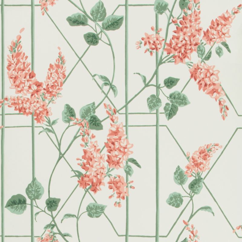 Sample 115-5012 Wisteria, Coral Sage Parch Print by Cole and Son Wallpaper