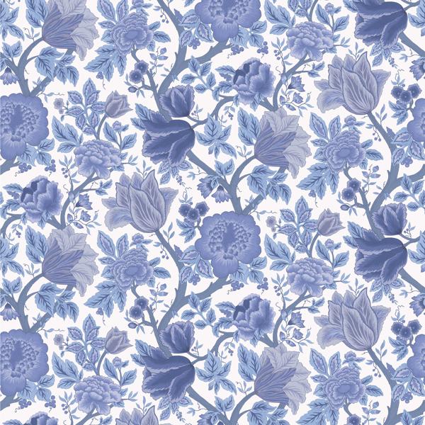 Sample 116/4016 Midsummer Bloom Blue Botanical Cole and Son Wallpaper
