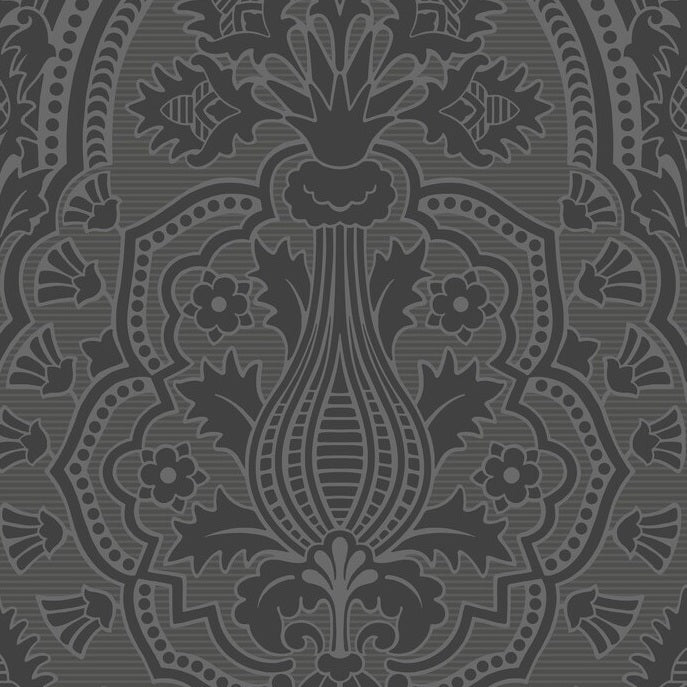 Sample 116/9035 Pugin Palace Flock Grey Damask Cole and Son Wallpaper