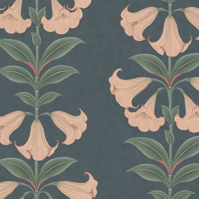 Sample 117/3009 Angels Trumpet Blue Botanical Cole and Son Wallpaper