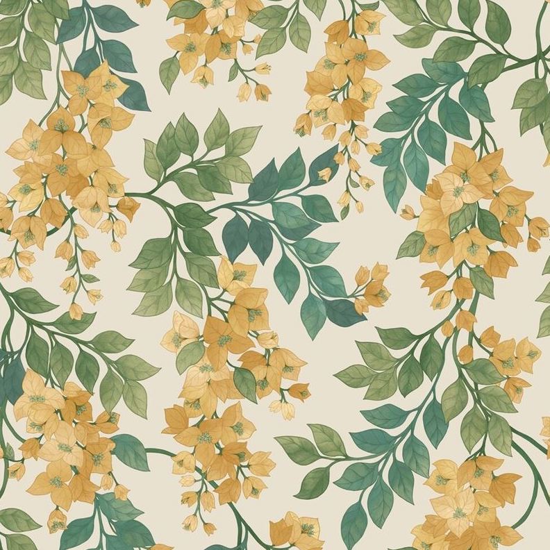 Sample 117/6018 Bougainvillea Yellow Botanical Cole and Son Wallpaper
