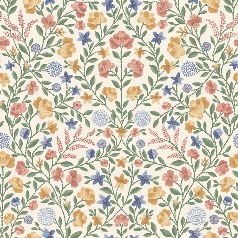 Sample 118/13029 Court Embroidery C,M,H/P Botanical Cole and Son Wallpaper