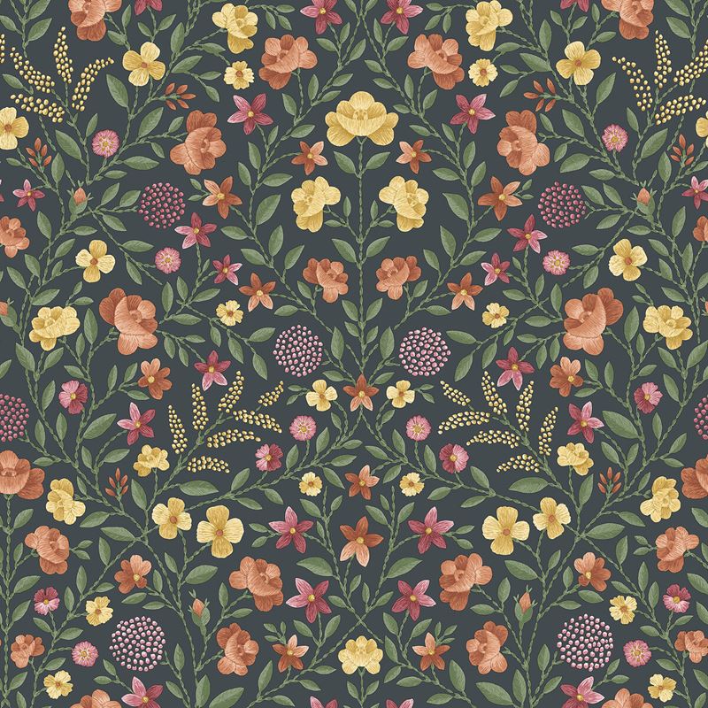 Sample 118/13031 Court Embroidery Multi Color Botanical Cole and Son Wallpaper