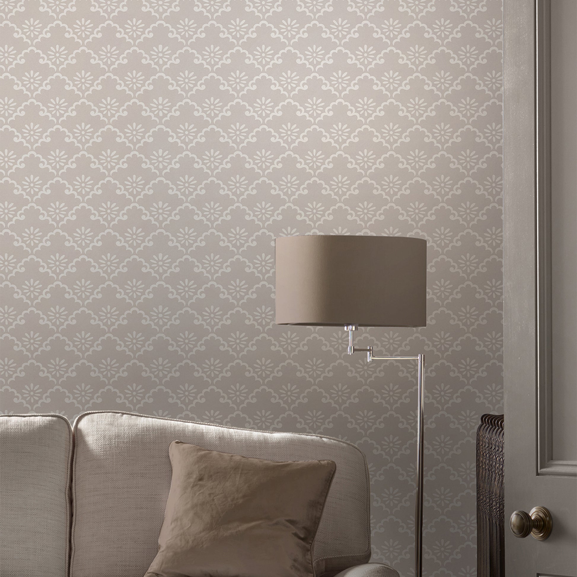 Purchase Laura Ashley Wallpaper Pattern 118475 Coralie Dove Grey