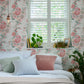 Purchase Laura Ashley Wallpaper Item# 118479 Hollyhocks Coral Pink