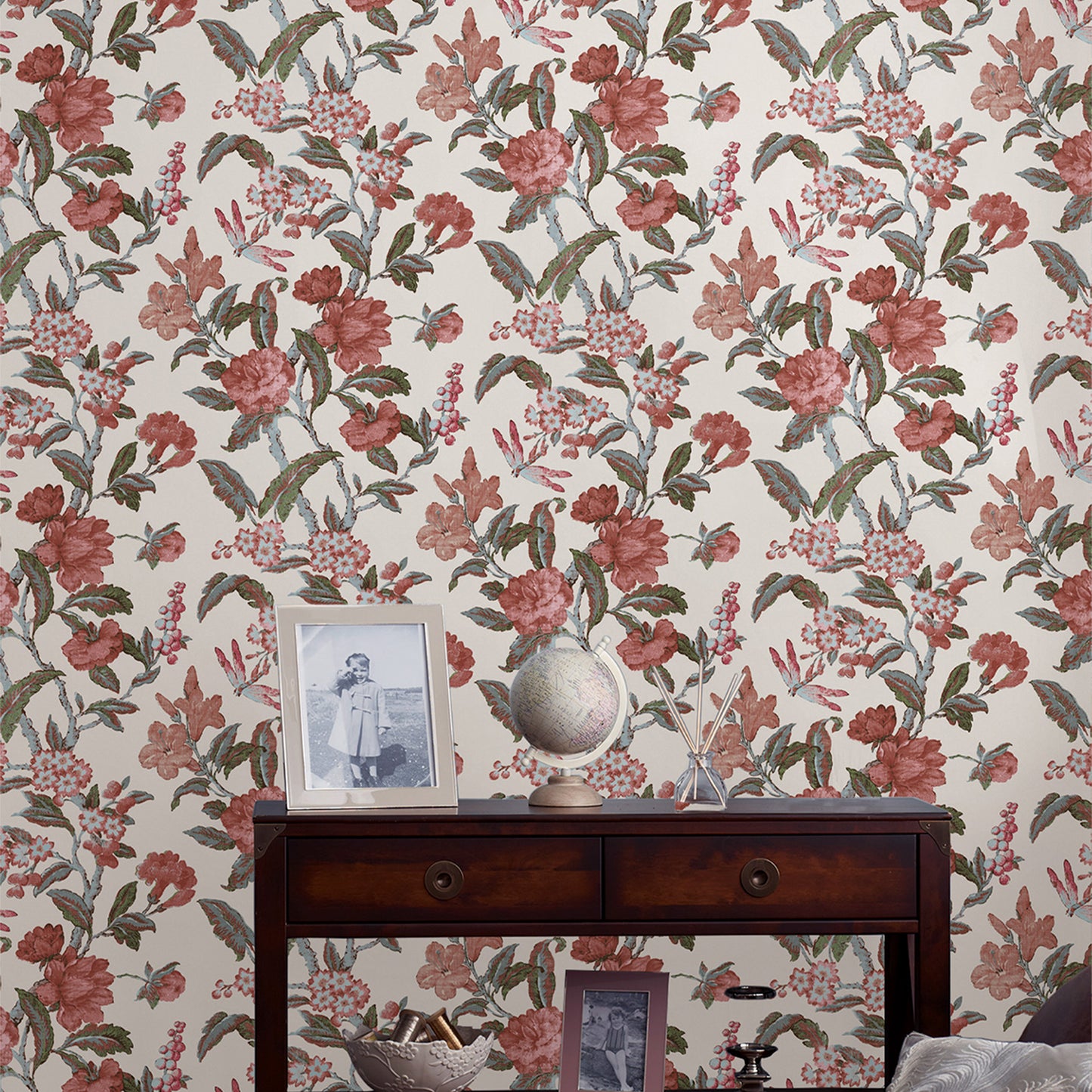 Purchase Laura Ashley Wallpaper Item# 118488 Minera Crimson Red