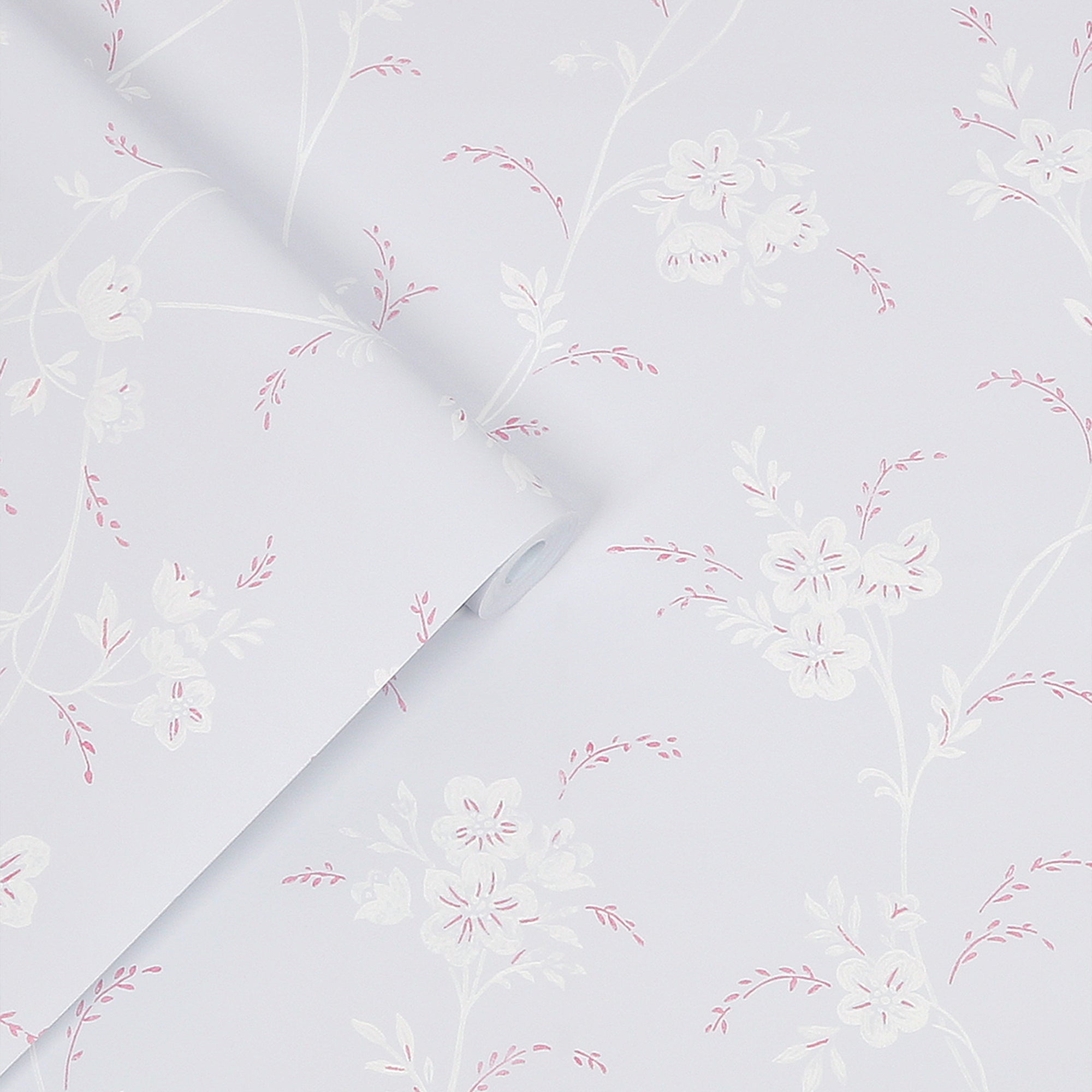 118493 | Eva Floral Sugared Grey - Laura Ashley Wallpaper