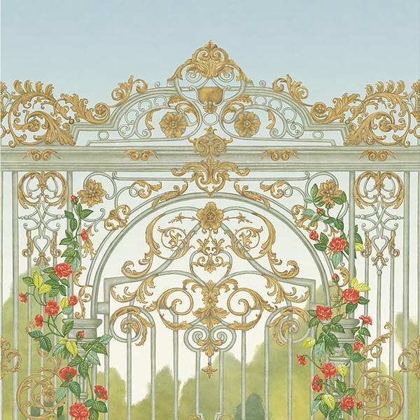 Search 118/8017 Cs Tijou Gate Sgrnsoliandroug By Cole and Son Wallpaper