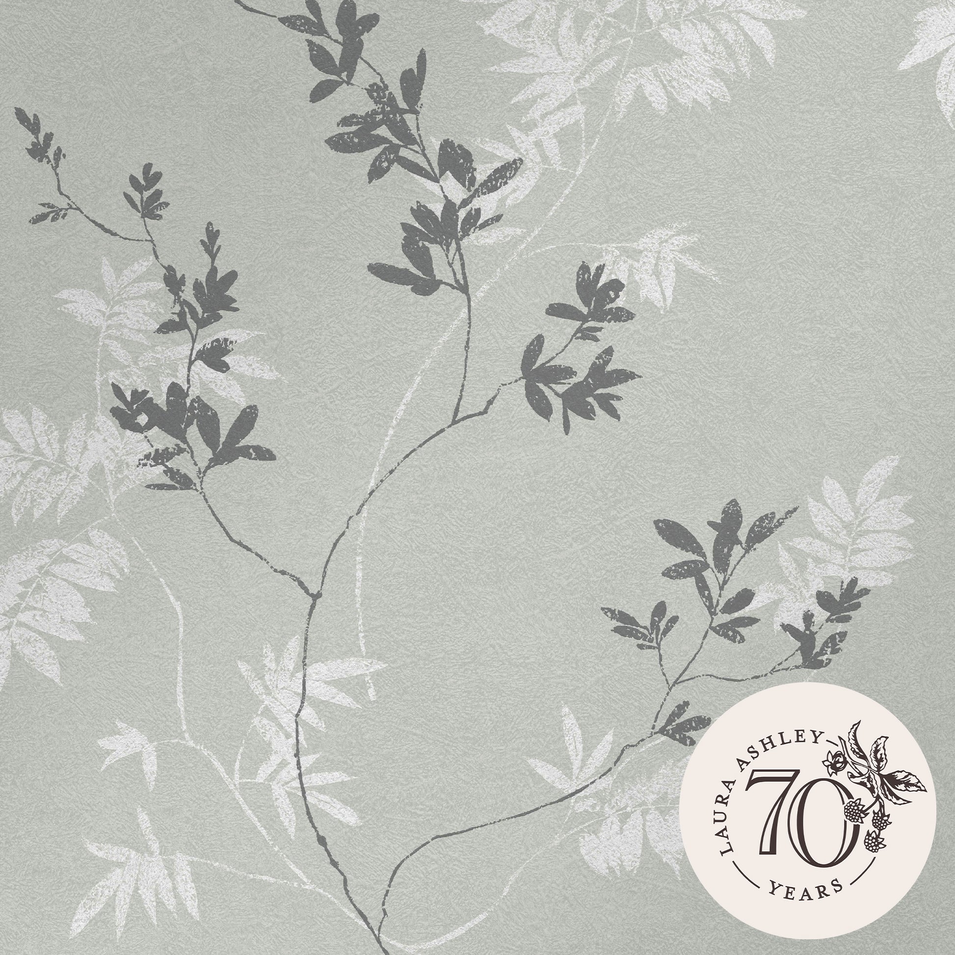 Sample - Laura Ashley Wallpaper - Mari Mineral Green Removable 119840