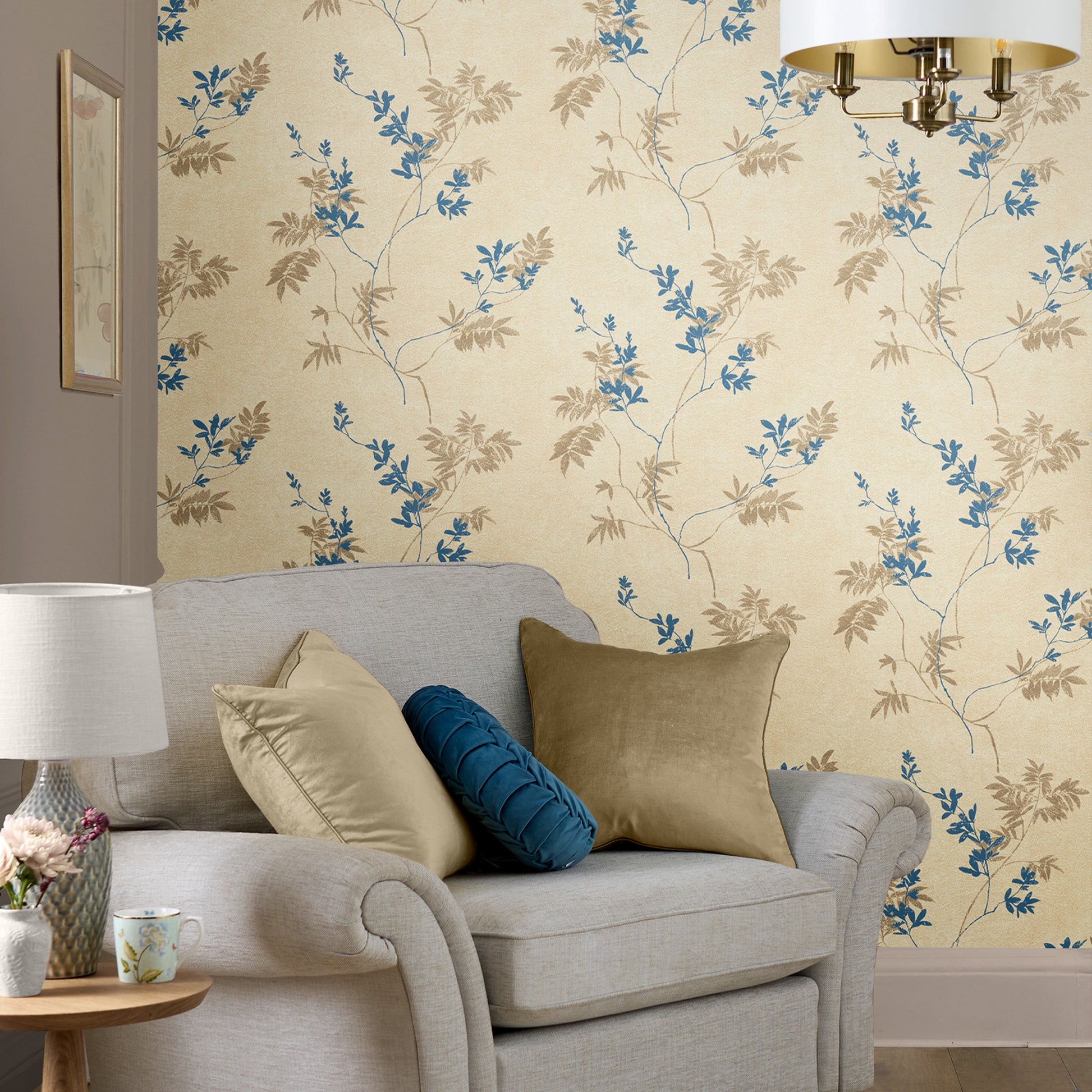 Purchase Laura Ashley Wallpaper Pattern 119841 Mari Gold Removable