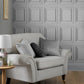 Purchase Laura Ashley Wallpaper Item 119845 Redbrook Wood Panel Silver Removable
