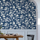 Purchase Laura Ashley Wallpaper Product 119854 Rye Midnight Seaspray Blue Removable