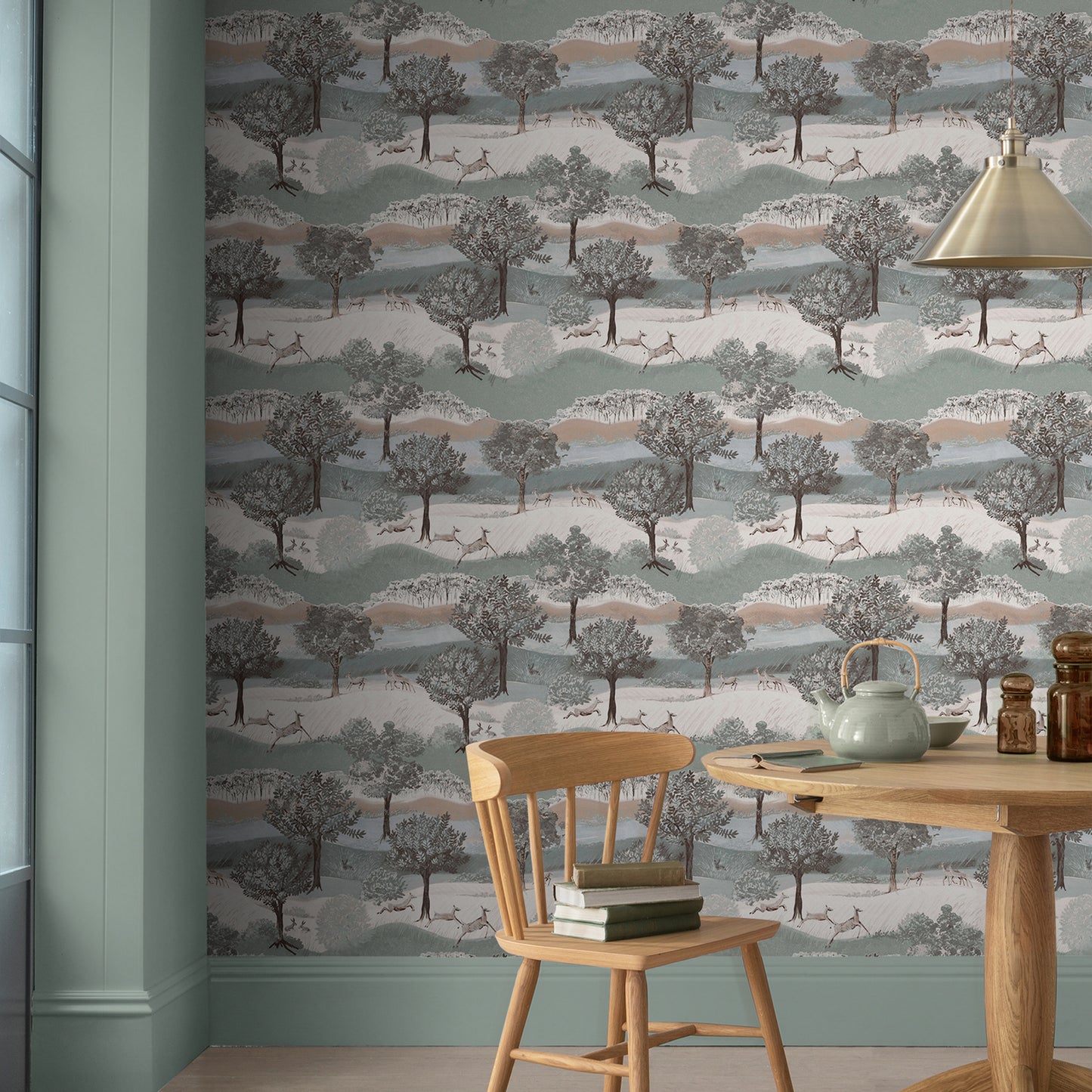 Purchase Laura Ashley Wallpaper Product 119858 Hartingdon Jade Green Removable