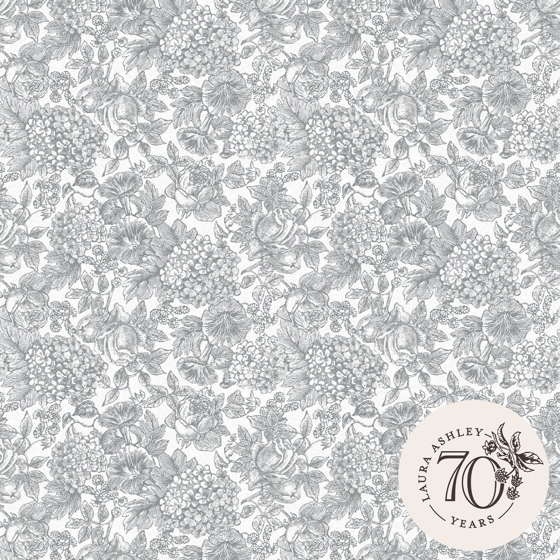 Purchase Laura Ashley Wallpaper Item 119859 Louise Slate Grey Removable