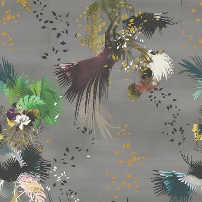 Purchase Pcl7031/02 | Oiseau Fleur Graphite - Designer Guild Wallpaper