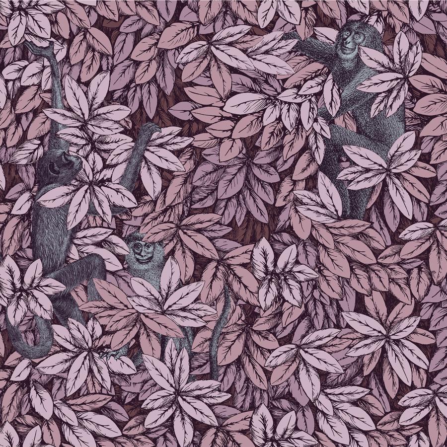 Sample - 123/10048 | Foglie E Scimmie, Purple Leaf - Cole & Son Wallpaper - 123/10048.Cs.0