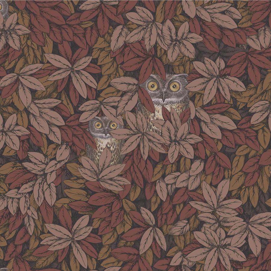 Sample - 123/11055 | Foglie E Civette, Red Leaf - Cole & Son Wallpaper - 123/11055.Cs.0