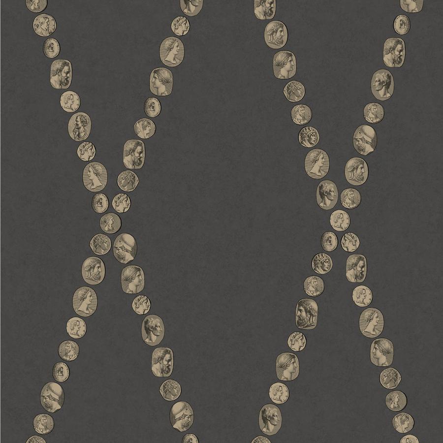 Sample - 123/4018 | Cammei, Black Diamond - Cole & Son Wallpaper - 123/4018.Cs.0