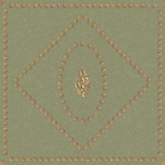Purchase 123/5026 Conchiglie, Green Geometric - Cole & Son Wallpaper - 123/5026.Cs.0