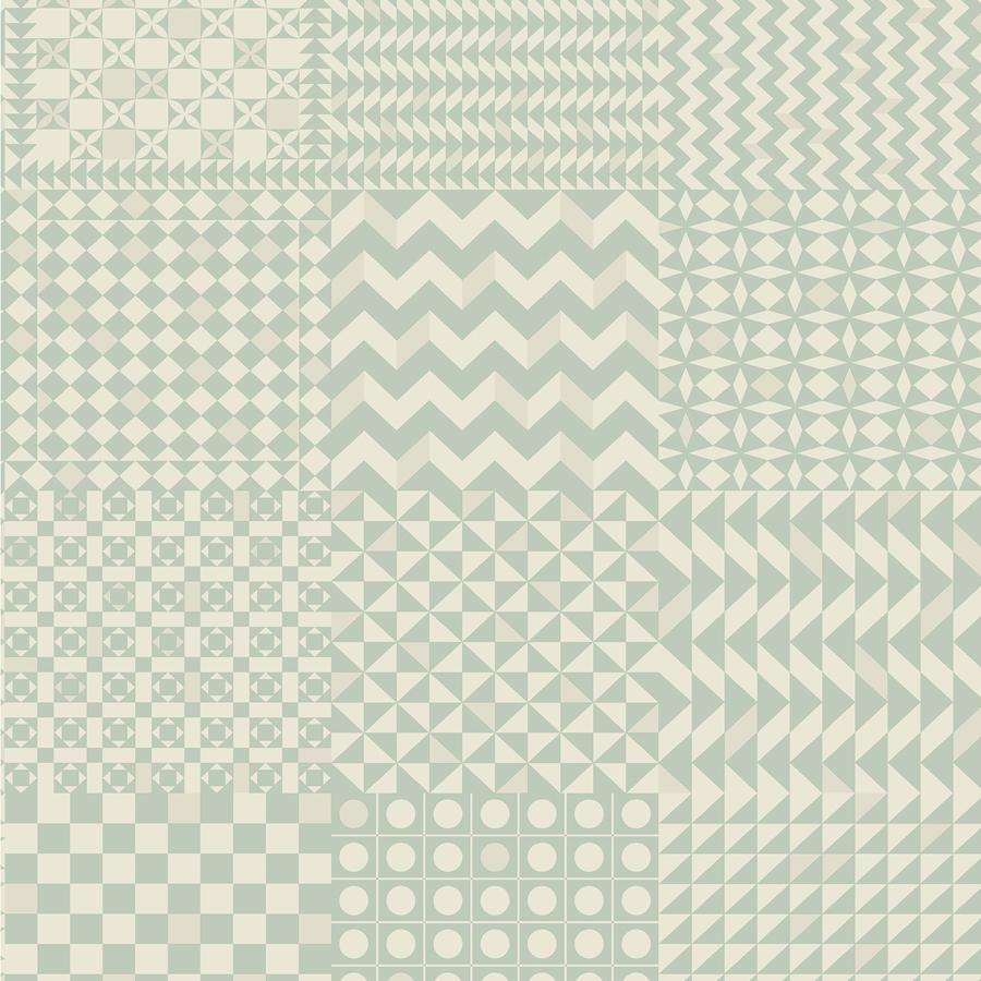 Sample - 123/7034 | Geometrico, Green Geometric - Cole & Son Wallpaper - 123/7034.Cs.0