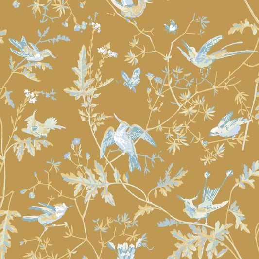 Purchase 124/1006 Hummingbirds, Grey/Gold Animals - Cole & Son Wallpaper