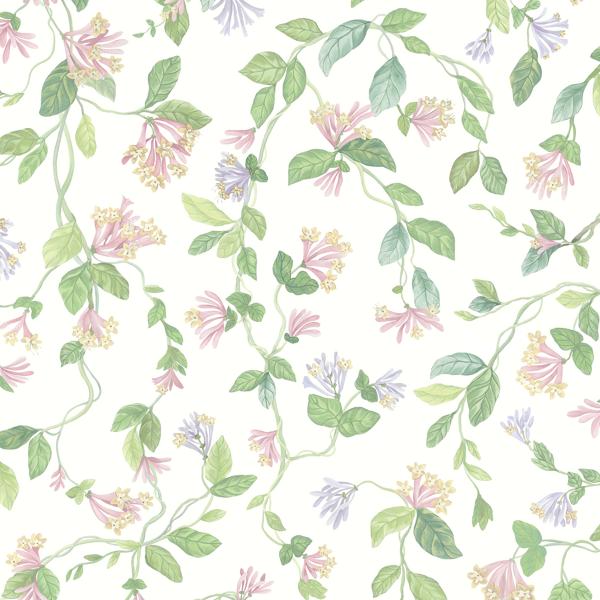 Sample - 124/3015 | Flora, Pink/Purple Floral - Cole & Son Wallpaper