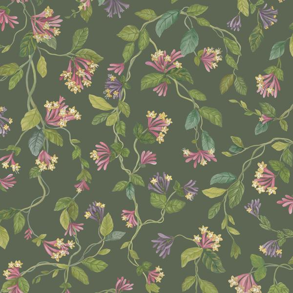 Sample - 124/3019 | Flora, Sage/Pink Floral - Cole & Son Wallpaper