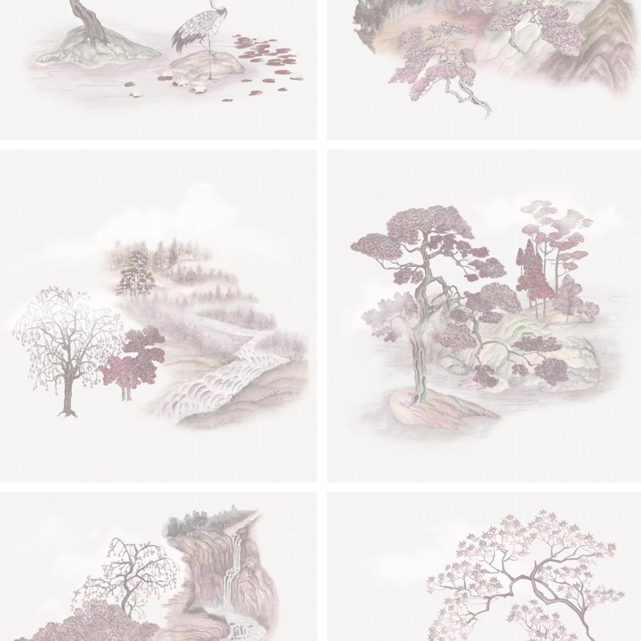 Purchase 126/10035 Tile Toile, Pink Chinoiserie - Cole & Son Wallpaper