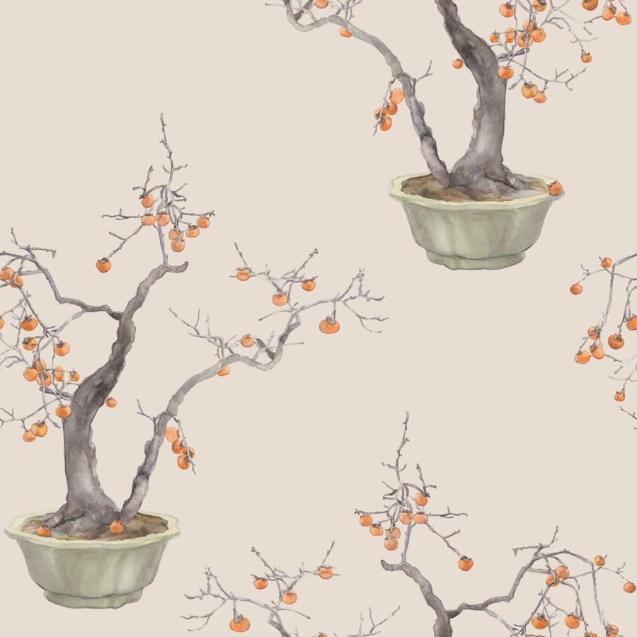 Purchase 126/2005 Kaki Persimmon, Violet Chinoiserie - Cole & Son Wallpaper