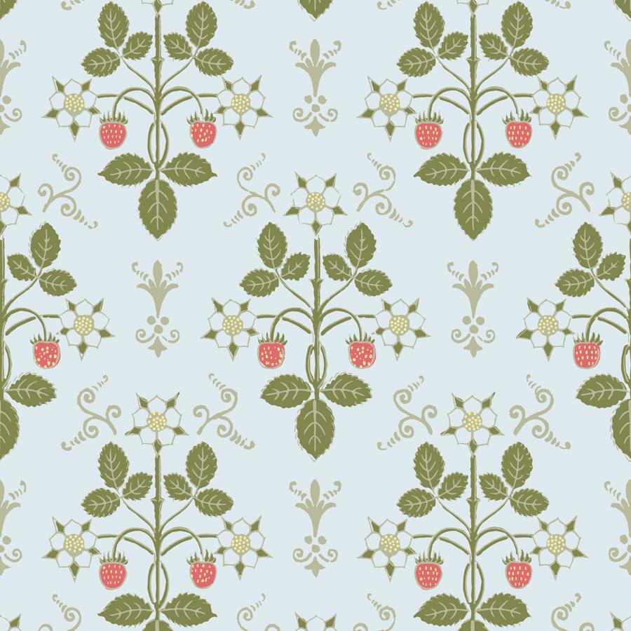 Purchase 127/2009 Strawberry, Olive/Blue Botanical - Cole & Son Wallpaper