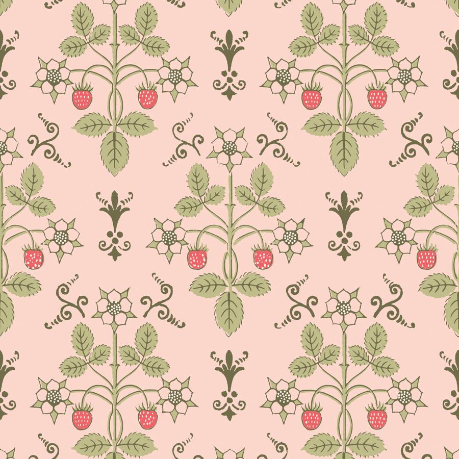 Purchase 127/2013 Strawberry, Chelsea Pink Botanical - Cole & Son Wallpaper