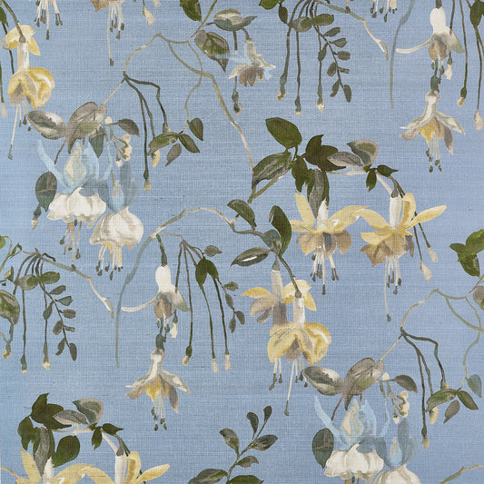 Purchase Phillip Jeffries Wallpaper - 9831, Blushing Blooms - Oxford Blue 