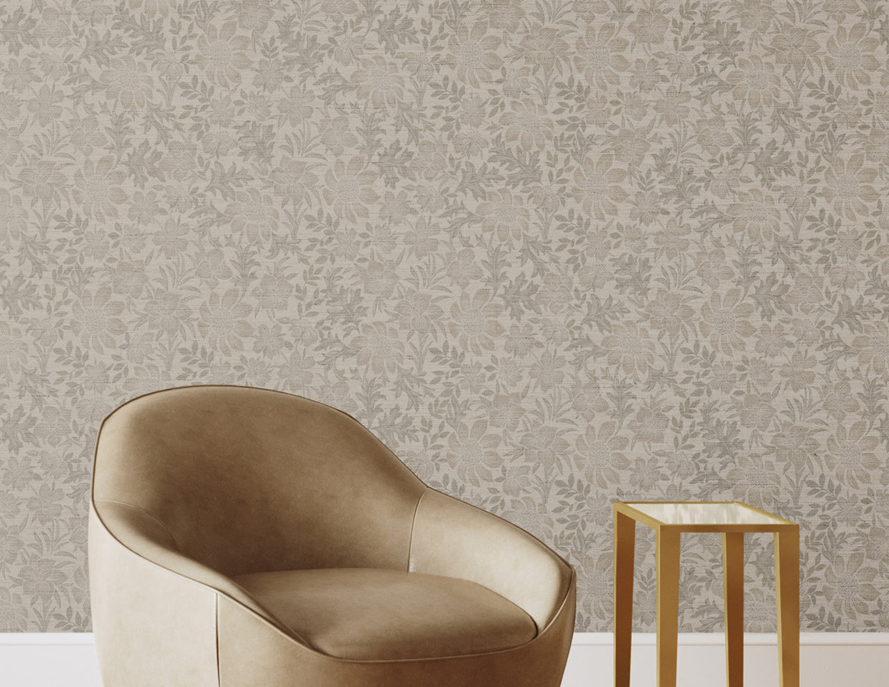 Purchase Phillip Jeffries Wallpaper - 25904, Brittany Botanicals - Smokey Taupe 2